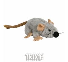 Plyšová myška šedá s catnipem 7 cm