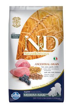 N&amp;D LG DOG Puppy M/L Lamb &amp; Blueberry