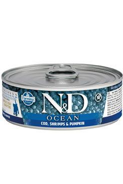 N&D CAT OCEAN Kitten Tuna & Cod & Shrimp & Pumpkin 80g