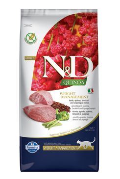 N&amp;D GF Quinoa CAT Weight Mngmnt Lamb &amp; Broccoli 5kg
