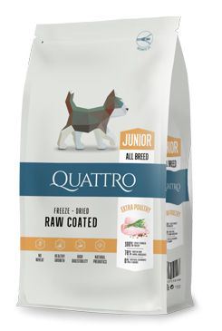 QUATTRO Dog Dry Premium All Breed Junior Drůbež