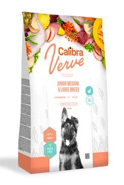 Calibra Dog Verve GF Junior M&amp;L Chicken&amp;Duck