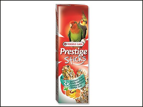 Tyčinky Prestige exotické ovoce pro střední papoušky 140g
