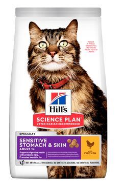 Hill&#39;s Feline Dry Adult Sensit.Stomach&amp;Skin Chicken