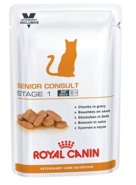 Royal Canin VED Cat Senior Consult Stage1 Pouch 12x100g