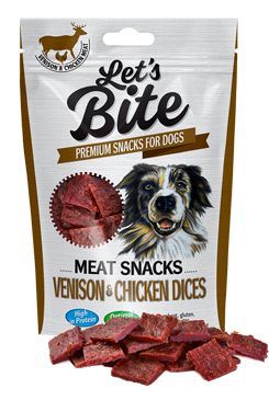 Brit Let's Bite Meat Snacks Venison&Chicken Dices 80g