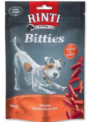 Nepoužívat Rinti Dog pochoutka Extra Mini-Bits rajče + dýně 100g