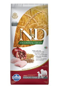 N&D Low Grain M/L Chicken & Pomegranate Adult Dog 12kg