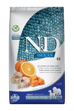 N&D OCEAN DOG GF Adult M/L Codfish&Pumpkin&Orange