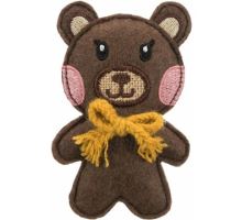 BEAR - medvěd, šustící hračka pro kočky s katnipem, 10cm, plsť