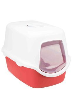 WC kočka kryté domek VICO 40x40x56 TR červená/bílá