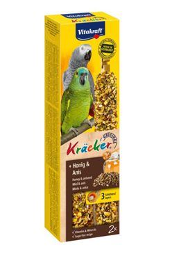 Vitakraft ptactvo Kräcker honey African parrot tyč 2ks