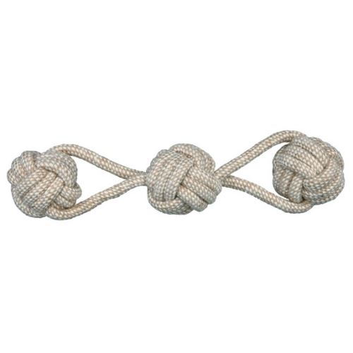 DentaFun zauzlované míče na bavlněném laně 8 cm/37 cm