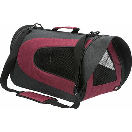 ALINA nylonová přepravní taška se síťkou 27x27x52 cm, - antracit/bordó max.5 kg
