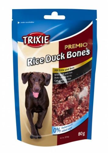 Premio RICE DUCK BONES 80 g - kostičky s kachnou a rýží