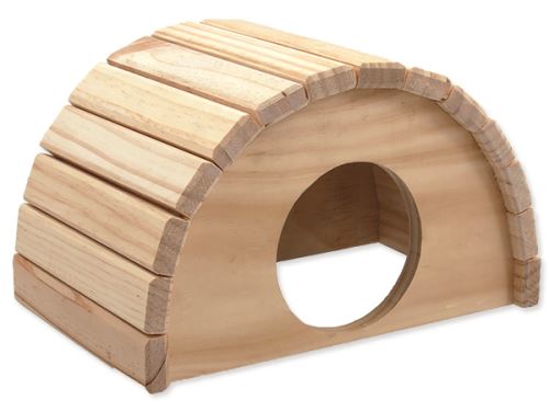Domek SMALL ANIMAL Půlkruh dřevěný 24 x 17 x 15 cm 1ks