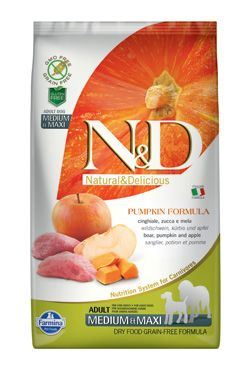 N&amp;D GF Pumpkin DOG Adult M/L Boar &amp; Apple