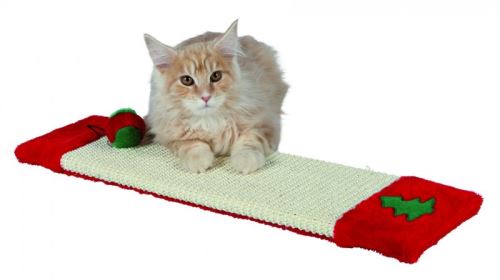 Vánoční škrábadlo pro kočku 15 x 62 cm