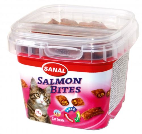 SANAL SALMON BITES - křupavé polštářky s lososem 75 g
