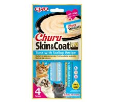 Churu Cat Skin&amp;Coat Tuna with Scallop Recipe 4x14g