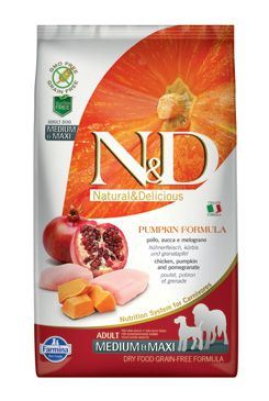 N&amp;D GF Pumpkin DOG Adult M/L Chicken&amp;Pomegranate