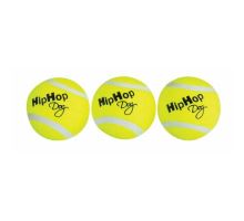 Balení-tenisový míček pískací 5 cm HIPHOP DOG (3 ks v bal.)