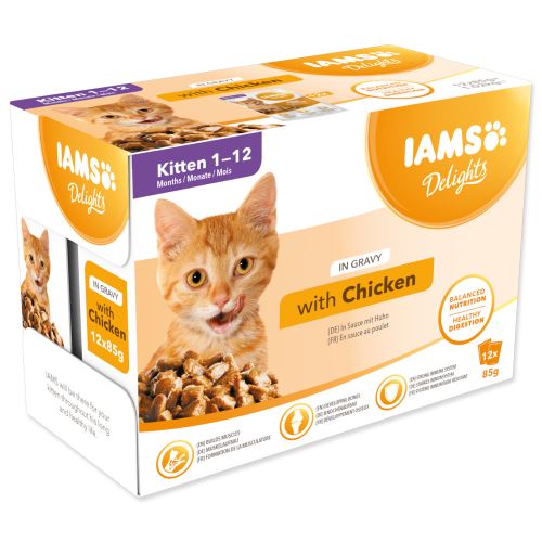 IAMS kitten delights chicken in gravy multipack 1020g