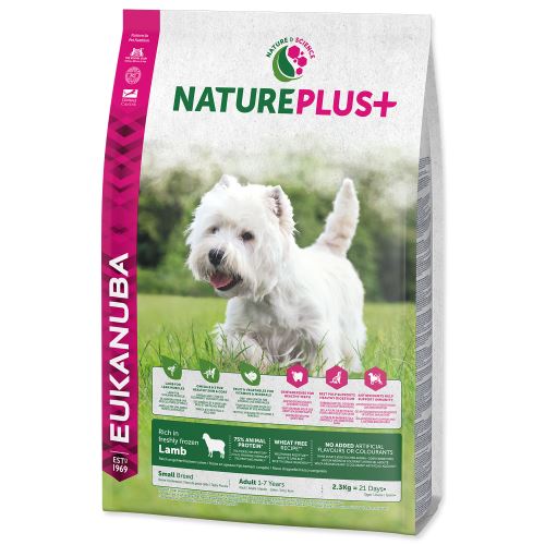 EUKANUBA Nature Plus+ Adult Small Breed Rich in freshly frozen Lamb