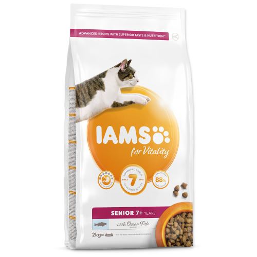 IAMS for Vitality Senior Cat Food with Ocean Fish 2kg