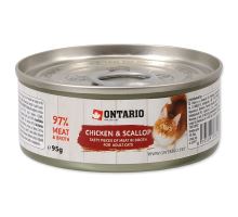 ONTARIO Cat Chicken Pieces + Scallop 95g