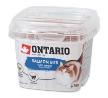 ONTARIO snack pro kočky salmon bits 75g