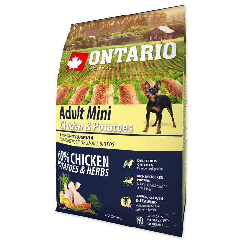 ONTARIO Dog Adult Mini Chicken & Potatoes & Herbs