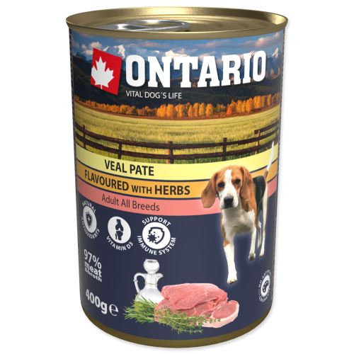ONTARIO Dog Veal Pate Flavoured with Herbs