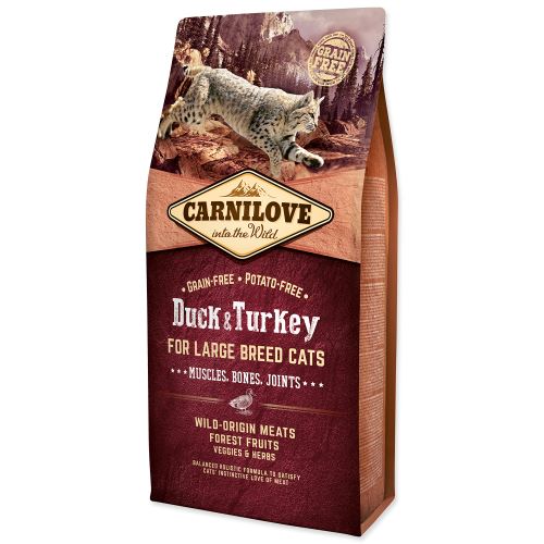 CARNILOVE Duck and Turkey Large Breed cats – Muscles, Bones, Joints