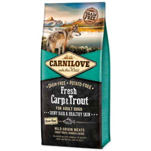 CARNILOVE Fresh Carp & Trout Shiny Hair & Healthy Skin for Adult dogs