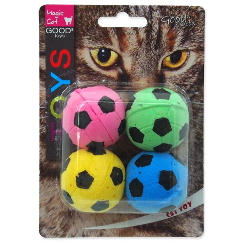 MAGIC CAT míček pěnový fotbalový 3,75 cm 4ks