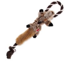 Hračka DOG FANTASY Skinneeez s provazem liška 35 cm 1ks
