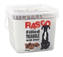 RASCO Dog plněné trojúhelníčky s játry 750g