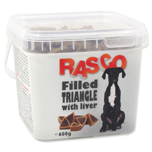 RASCO Dog plněné trojúhelníčky s játry 750g