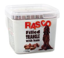 RASCO Dog plněné trojúhelníčky se šunkou 750g