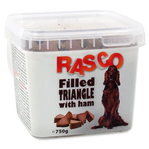 RASCO Dog plněné trojúhelníčky se šunkou 750g