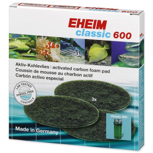 Náplň EHEIM molitan uhlíkový jemný Classic 600 3ks