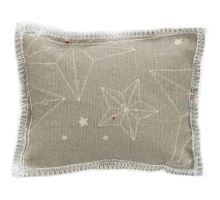 Xmas PILLOW - vánoční bavlněný polštářek, s valeriánem, 7 x9 cm, béžová